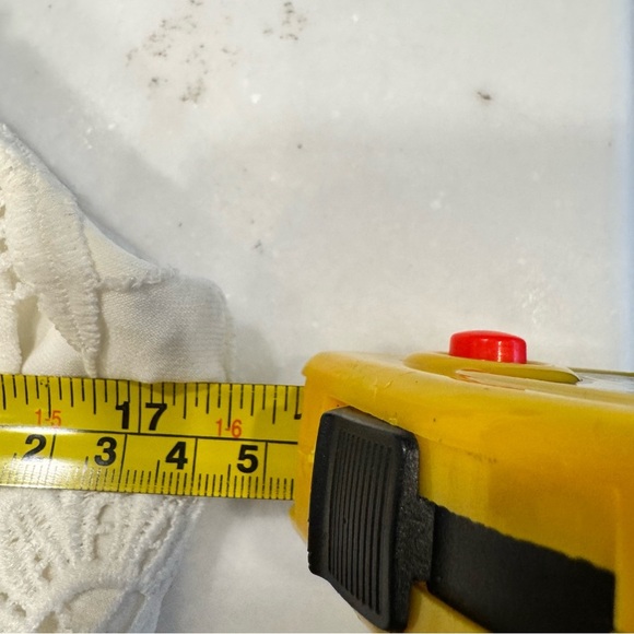 Lauren Ralph Lauren Lace Crochet Floral White Sheath Shift Sleeveless Dress 8P - Picture 5 of 9